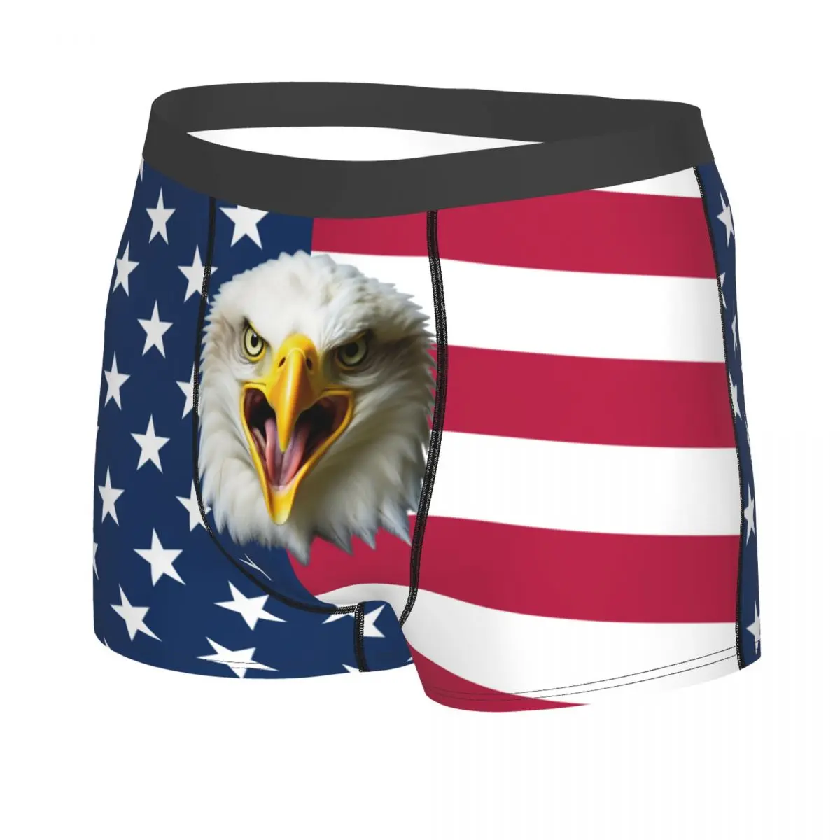 American Flag Eagle Valentine'S Day Underwear Male Birthday Gift For Boyriend Boxer Shorts Panties Briefs Soft Underpants