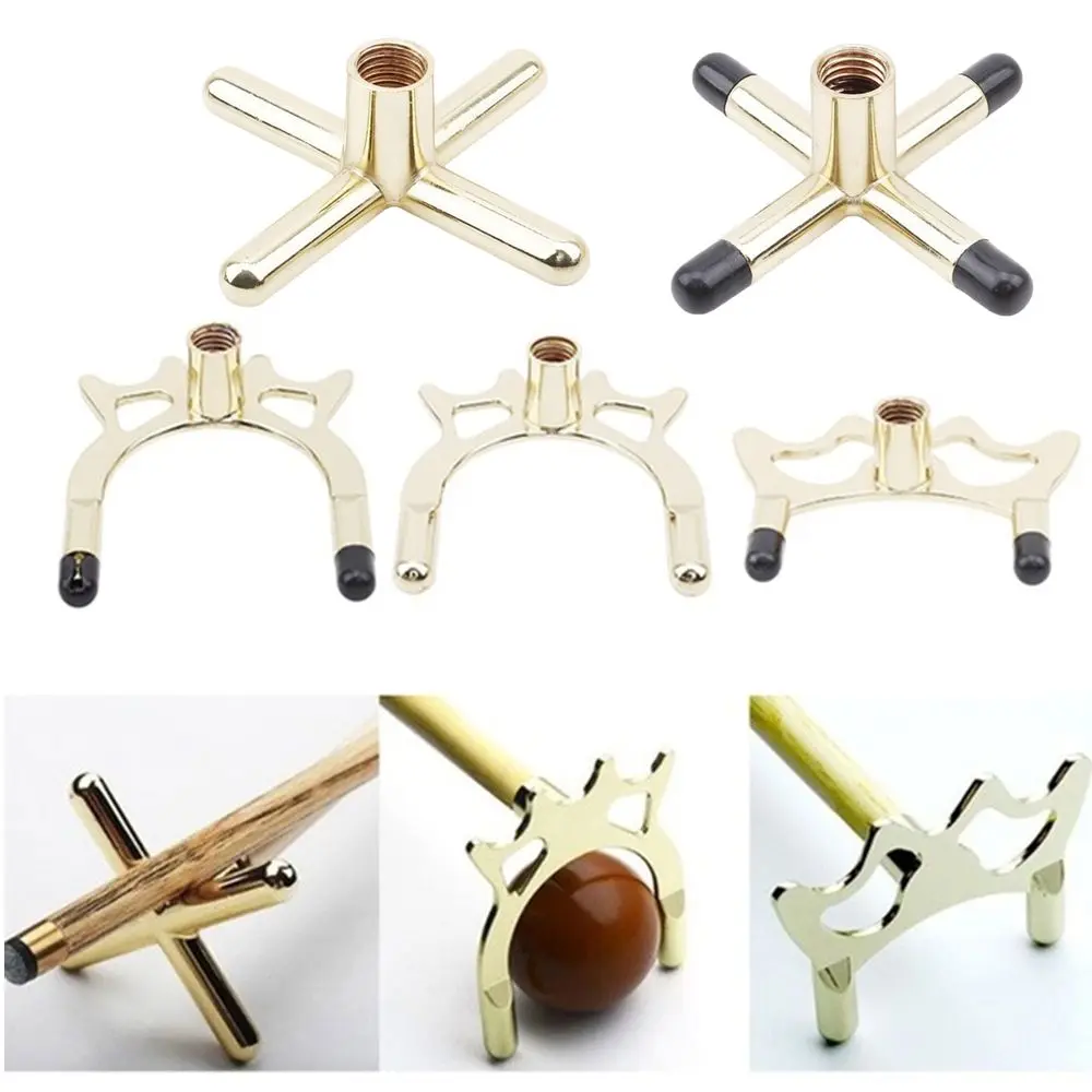 Anti-slip Billiard Accessory Metal Antlers Cross Rod Rack Billiard Holder Bridge Head Cue Pole Holder