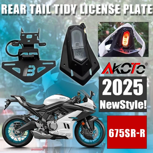 Imagen 1 del producto Nueva luz trasera para motocicletas, soporte para matrícula, luces de señal de giro para CFMOTO 675SR-R 675SR SR675 675 SR-R, piezas