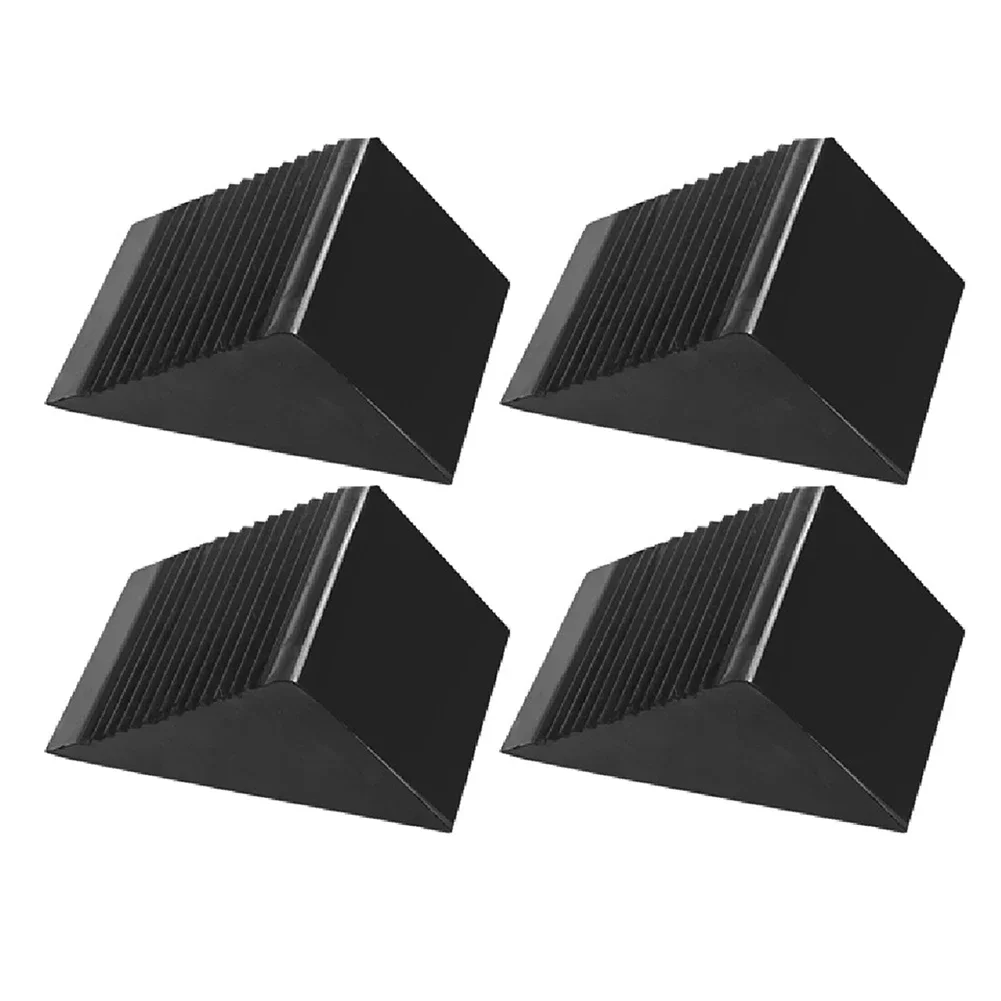 Rubber Wheel Chocks Heavy Duty 4 Pack NonSlip Tire Stoppers For Cars Trucks Secure Vehicle During Maintenance And Repairs