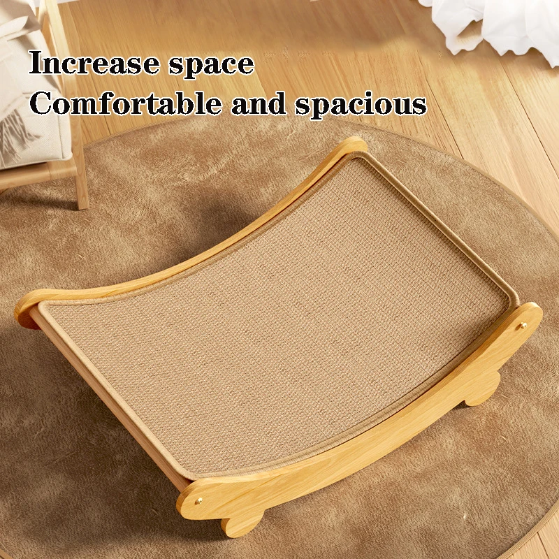 Wooden Cat Scratching Pads Multifuction Cats Sleeping Bed Detachable Wear-resistant Cat Scratch Board Kitten Grinding Cats Toys