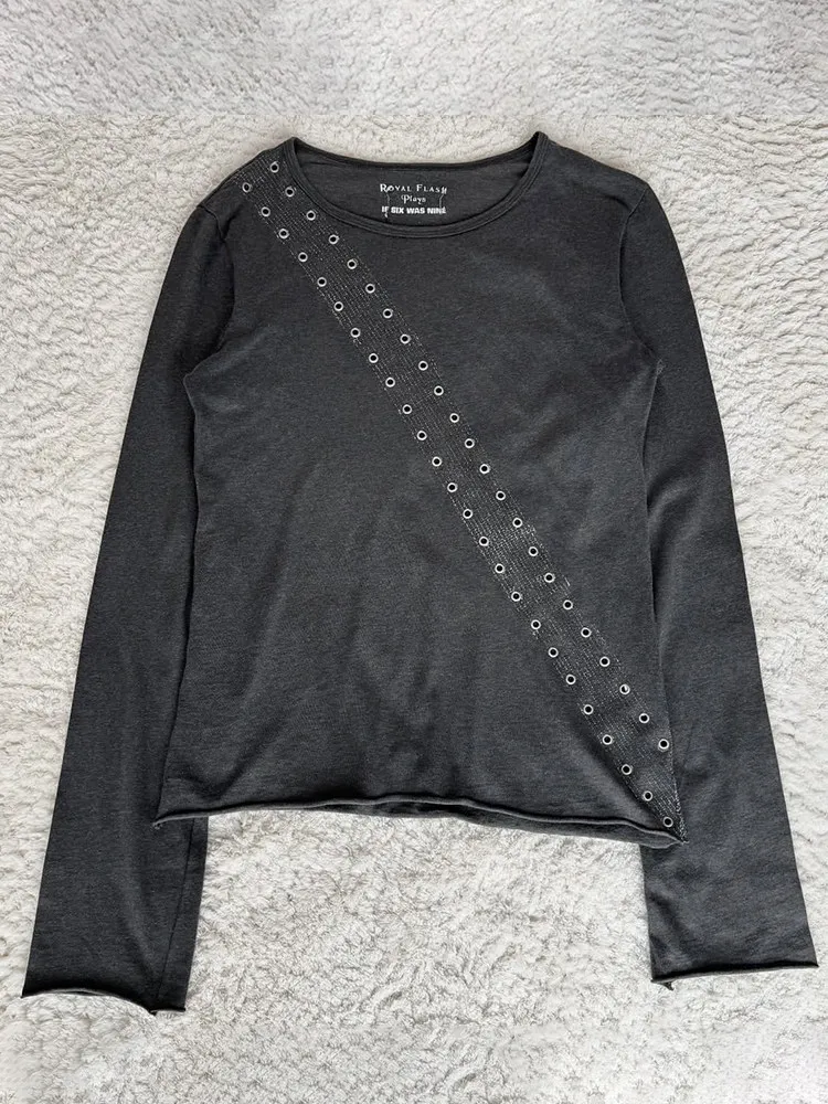 IfSixWasNine00SS Visual Rock Punk Guitar Print Long Sleeve T-Shirt