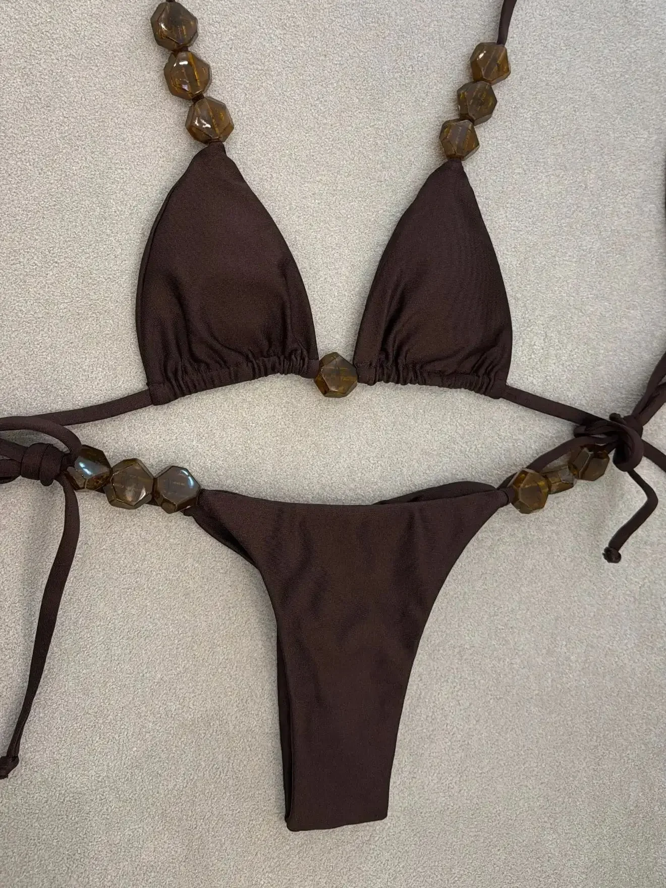 Sexy Bikini Halter Badeanzug Frauen Scalloped Bademode String Brasilianischen Bikini Set Rüschen Badeanzug Sommer Weibliche