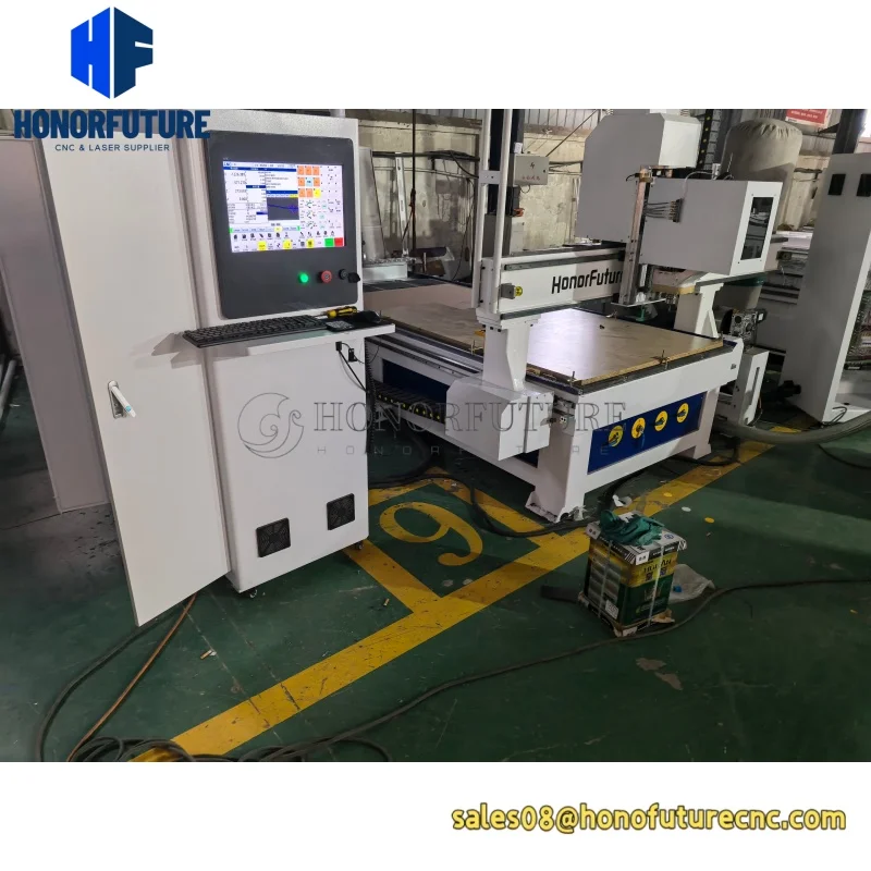 High Configurations 4x8 4Axis 1328 1325 Engraving Machine ATC CNC Wood Router Machinery for Furniture Marking with Side Rotary