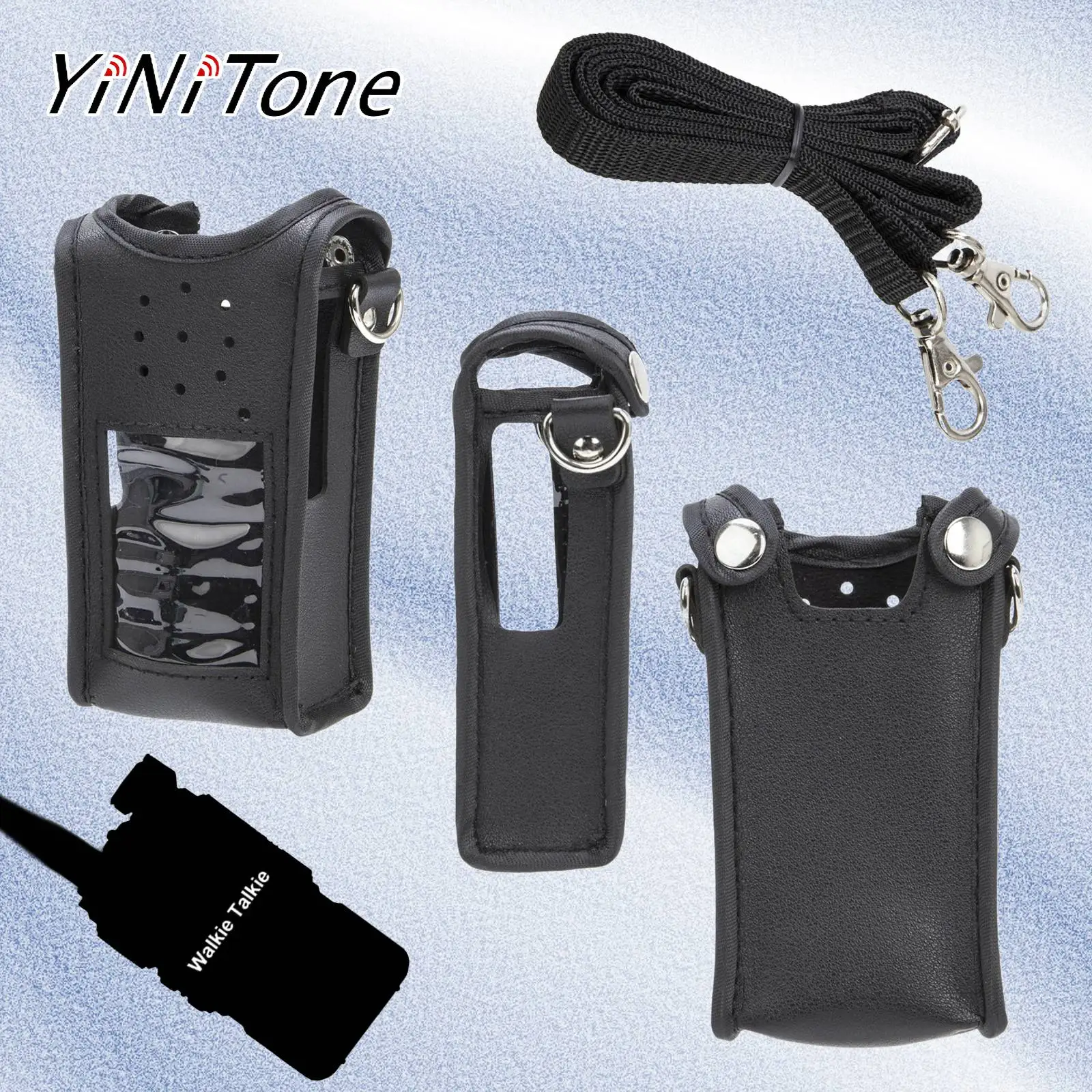 

Universal Soft Leather Holder For Baofeng UV-9R Plus BF-A58 BF-9700 GT-3WP Walkie Talkie Secure Storage and Protection Bag