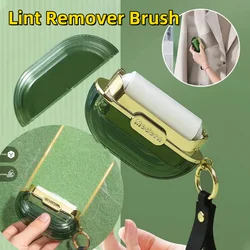 Mini Portable Tearable Roll Paper Sticky Roller Dust Wiper Lint Roller Remover Brush Pet Hair Clothes Carpet Bed Cleaning Device