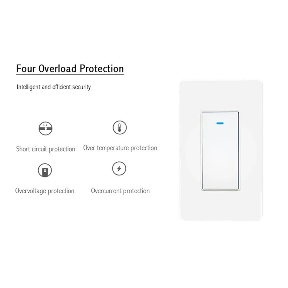 

EUUS Touch Switch for For Wifi Smart Dimmer Remote Control via App Voice Control Timing Function Easy Installation