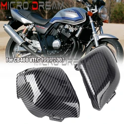 1 Pair Carbon Fiber Carburetor Side Cover Carburetter Frame Guard For Honda CB 400 CB400 VTEC 1999-2007 Air Filter Cap Protector