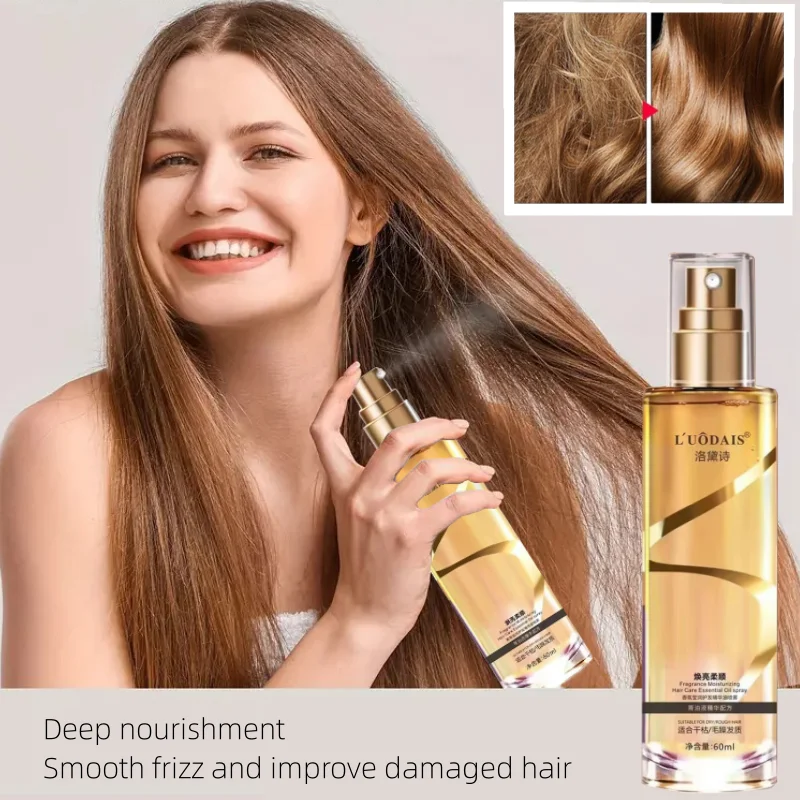 

Moroccan Hair Care Essential Oil Soothes Frizz, Improves Damaged Hair, Strengthens Roots and Restores Shine