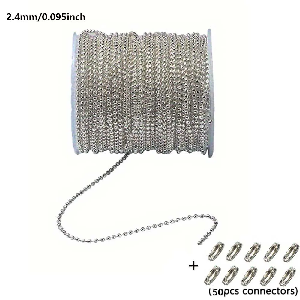1roll Iron Beads Chain for DIY Jewelry Making