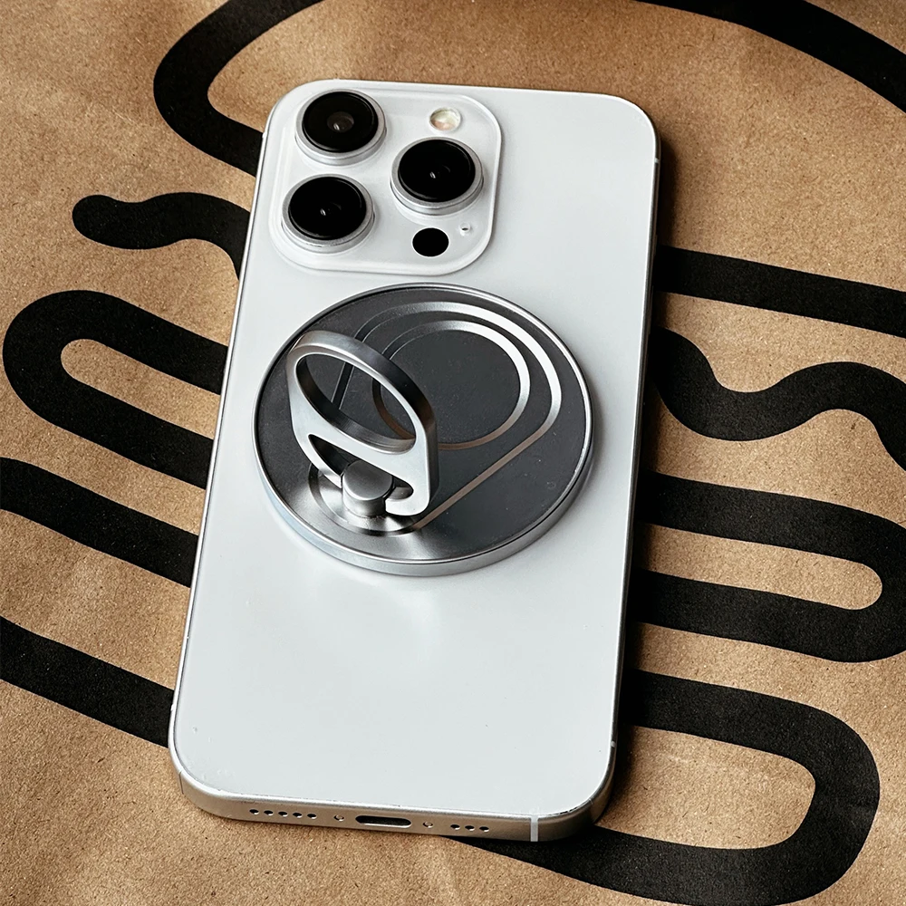 Für Magsafe Magnetische Zip Top Kann 1 Stücke Starke Saug Rotierenden 360 Wand Aufkleber Überall Klapp Ring Telefon Halter Legierung porta – Detail 11
