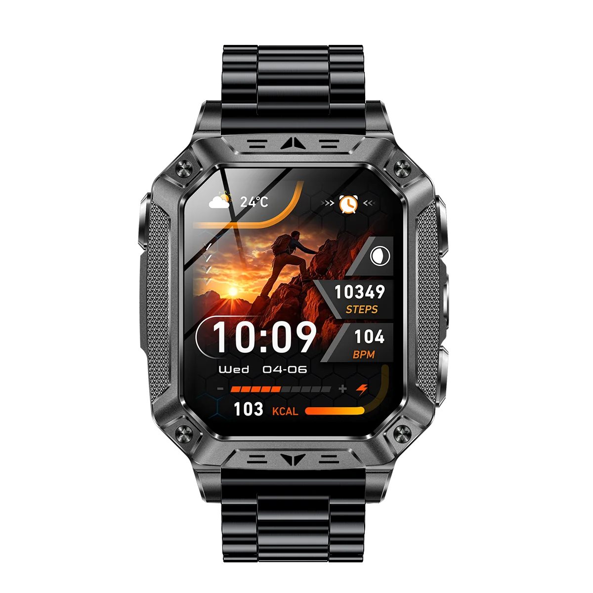 2026 Neue High-End-Mode 1400mAh Langlebige Akku-Smartwatch für Sport, Laufen, Wandern, GPS-Verfolgung, Bluetooth-Anrufe, Wasserdicht, Outdoor, Militär, Smartwatch für Android und iOS