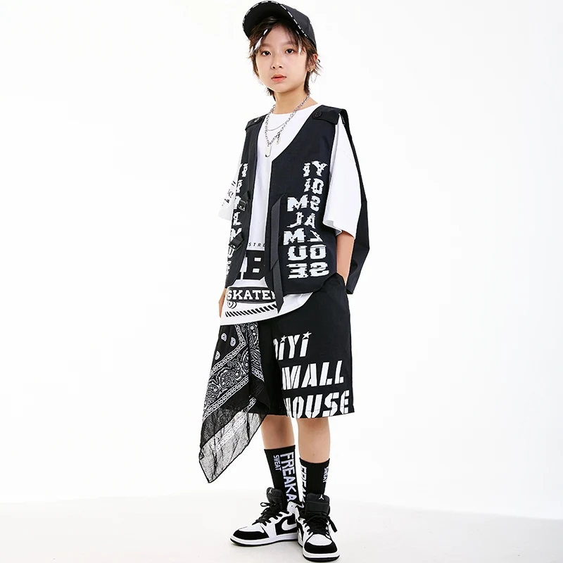 Nouveaux vêtements à la mode pour garçons, Costumes de danse de rue Jazz pour enfants, vêtements d'entraînement de danse Hip-Hop, tenue de spectacle DN20433