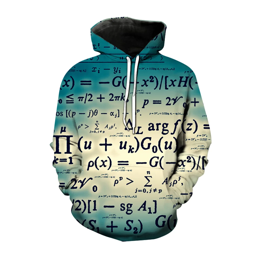 

Fun 3D Printed Fall Winter Sweatshirt Formula Math Graphics Streetwear Men's Fashion Oversized Sweatshirt Hooded Boys Top