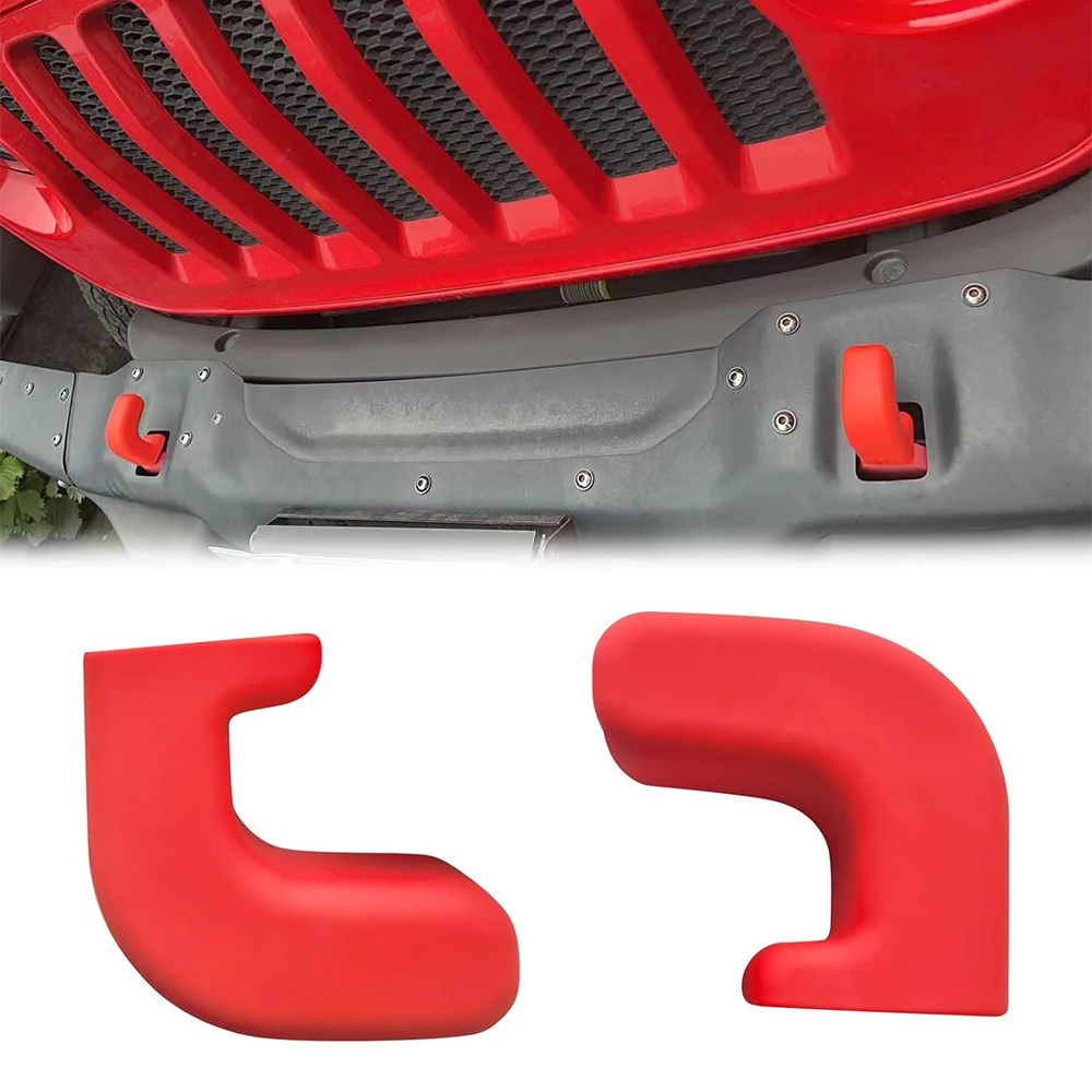 Upgraded Front Bumper Tow Hook Cover For Jeep Wrangler JK JL Gladiator JT 2007-2023 Big Size Silicone Hook Cushion Protector