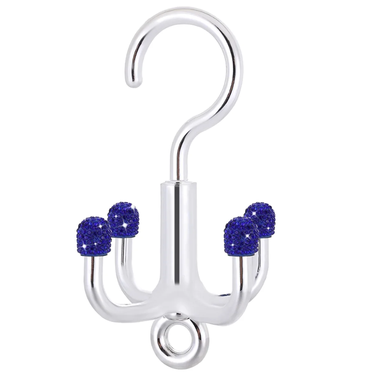 L74A 8 pezzi 360 °   Ganci rotanti a 4 artigli con diamanti scintillanti per guardaroba, ganci multiuso, portaoggetti vari, organizer per la casa