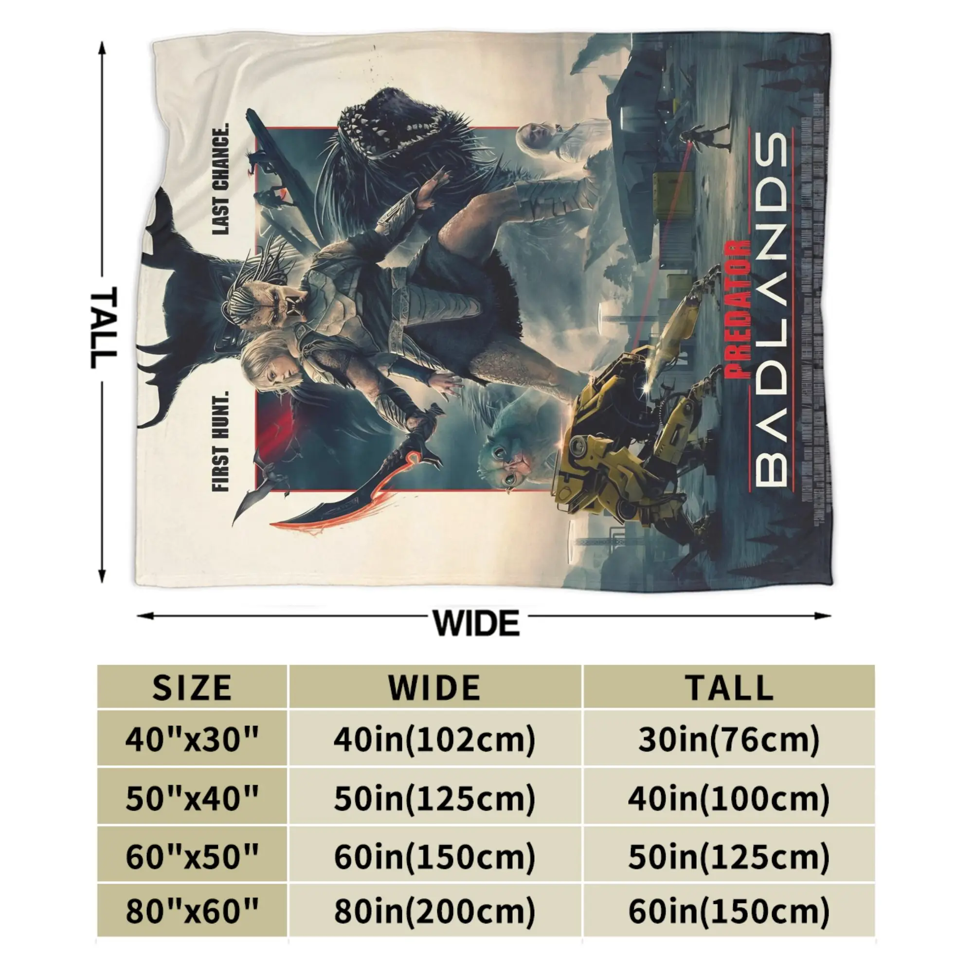 المفترس Badlands 2025 أفلام الفانيلا بطانية سوبر لينة رمي بطانية ل الأريكة كرسي نزهة المفرش غطاء سرير أريكة