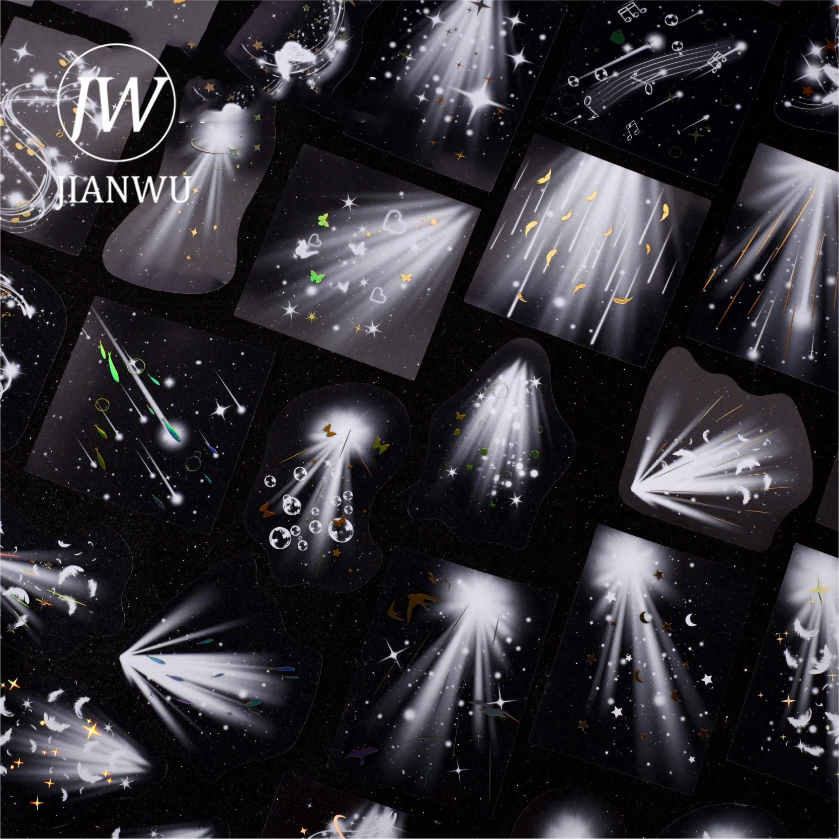 

JIANWU Phantom Light плавающая серия винтажный звездный свет пейзажный материал коллаж наклейка для домашних животных креативные канцелярские принадлежности для журналов «сделай сам»