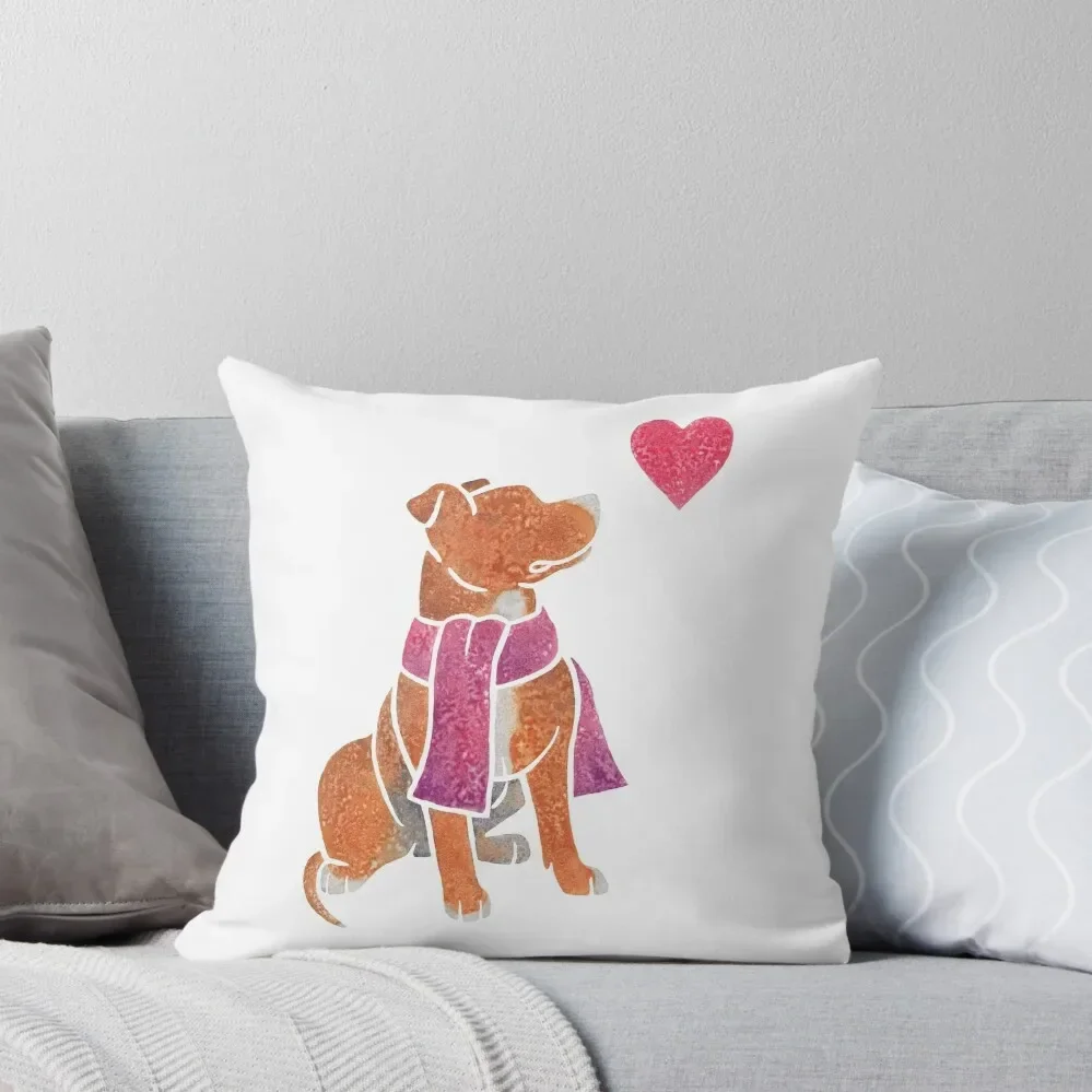 Watercolour Pit Bull Throw Pillow Embroidered Cushion Cover home decor items Decorative Sofa Cushion pillow