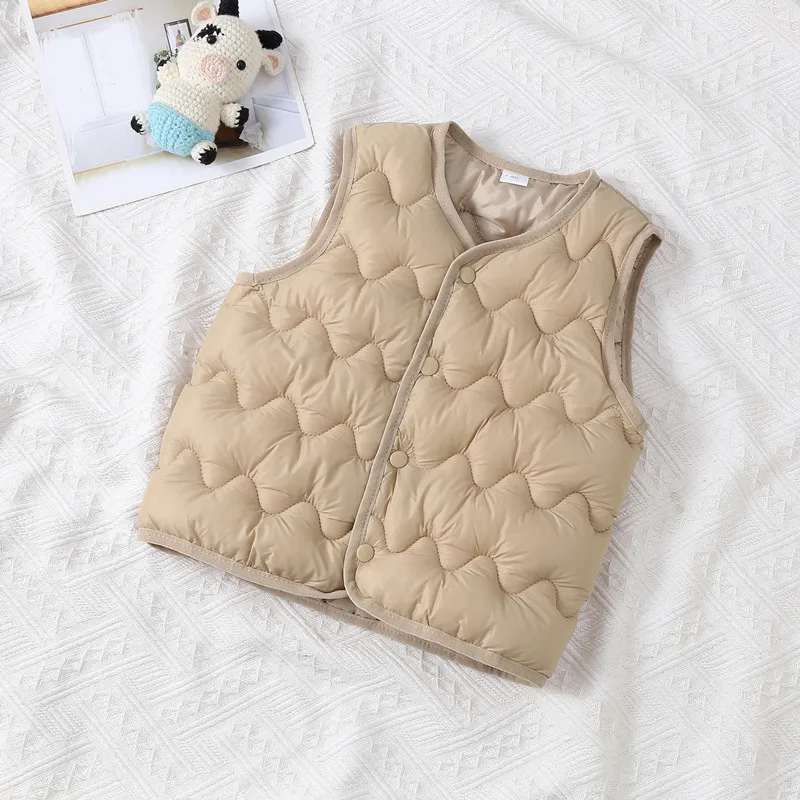 

Spring And Autumn Kids Puffer Vest, Sleeveless Warm Waistcoat for 1 To 3 4 6 7 Years Boys & Girls, Multi - Gentle Colors