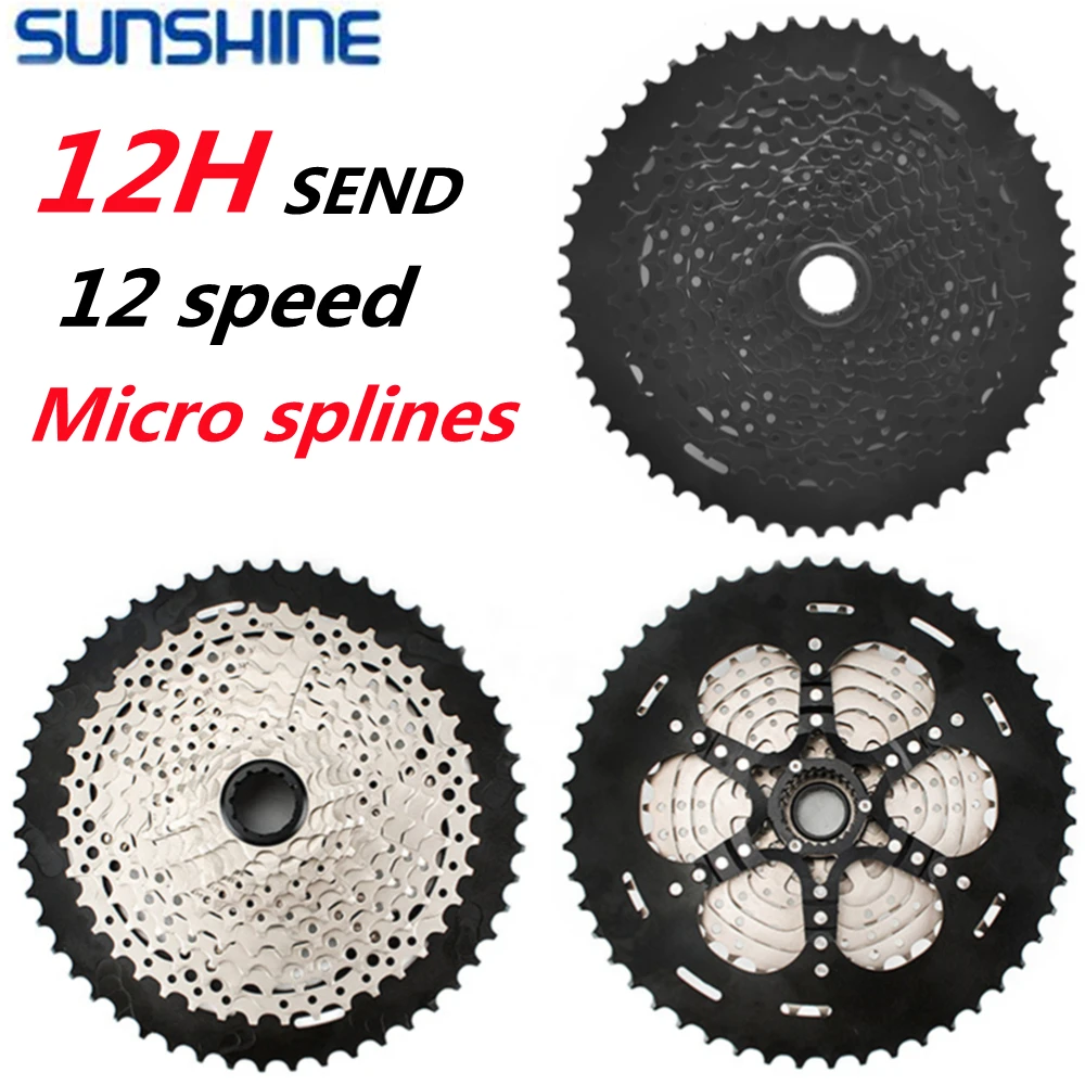 

Велосипедная кассета SUNSHINE Micro Splines 12 Speed MTB k7 12v Black Mountain Bike Ultra Light Freewheel MS Sprocket System Для Shimano / SRAM Велосипедные аксессуары