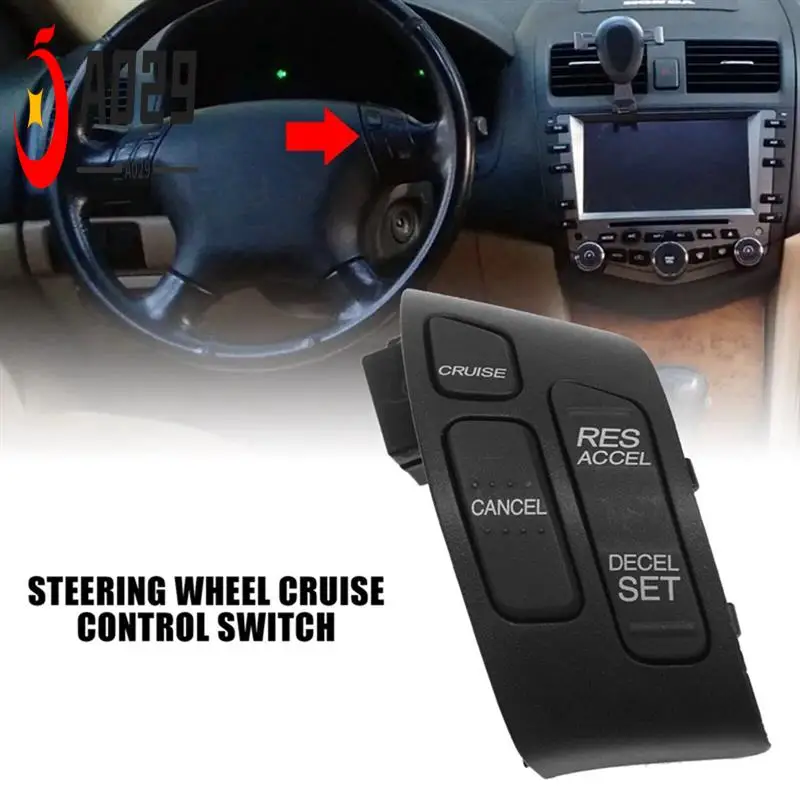 

A029-1 PCS Car Steering Wheel Cruise Control Switch Assembly Black Plastic For Honda Accord 2003-2004 6770-SDA-A01 36770SDAA01