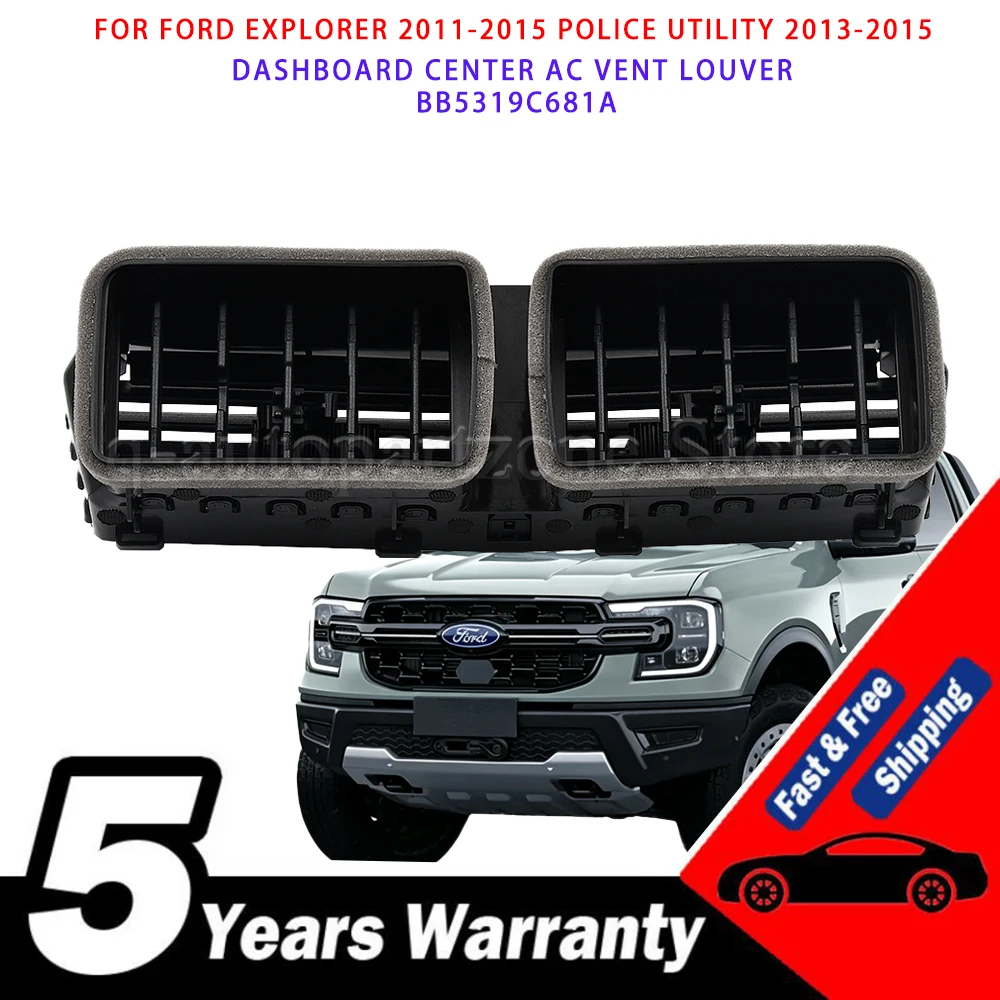 BB53-19C681-A Center Dashboard AC Vent Louver Replacement For Ford Explorer 2011-2015 Police Utility 2013-2015