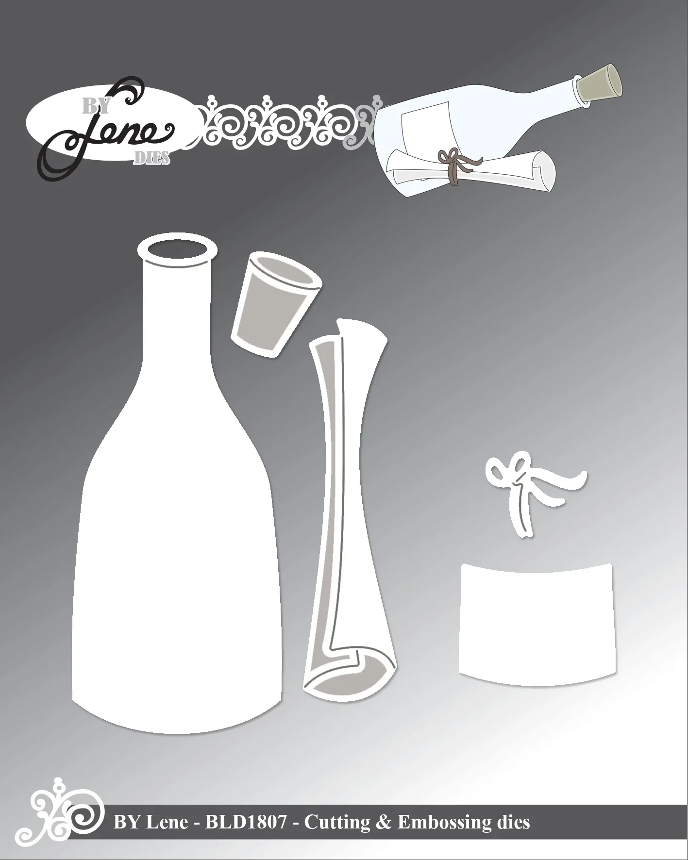 عمود الزجاجة وقوالب القطع المعدنية الجديدة على شكل قلب سجل القصاصات مذكرات الديكور قالب النقش لتقوم بها بنفسك بطاقات المعايدة اليدوية #5