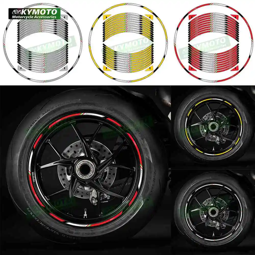

For 748 916 996 998 749 999 750 800 851 888 900 SS motorcycle accessories wheel fairing reflective decals rim stickers