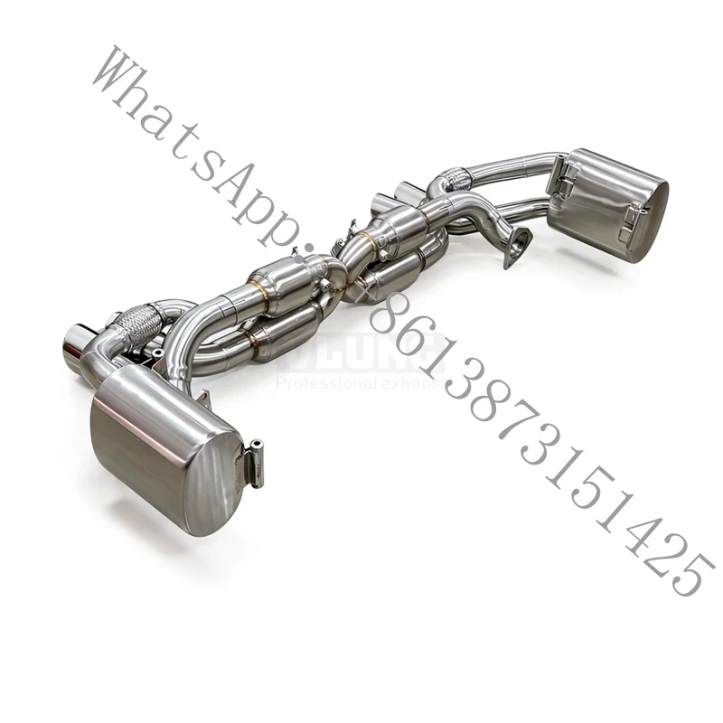 

Suitable C8 6.2 Stingray 2019-2026 Stainless Steel Electronic with Rear Exhaust Four-way Grilled Bl