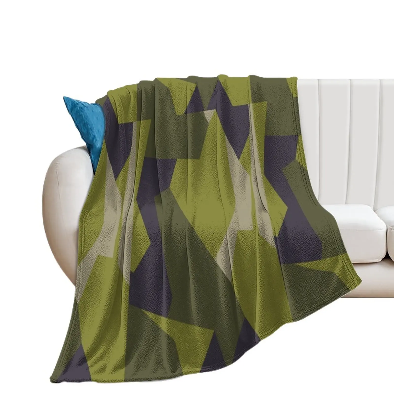 

Swedish M90 Splinter Black Green Camo Throw Blanket Decorative Throw wednesday Multi-Purpose Blankets