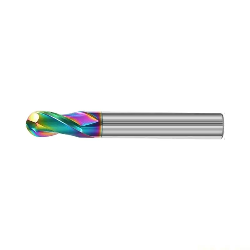 A2BE 55 Degree 2 Edged Ball End Mill Aluminium Milling Cutter Acrylic Copper