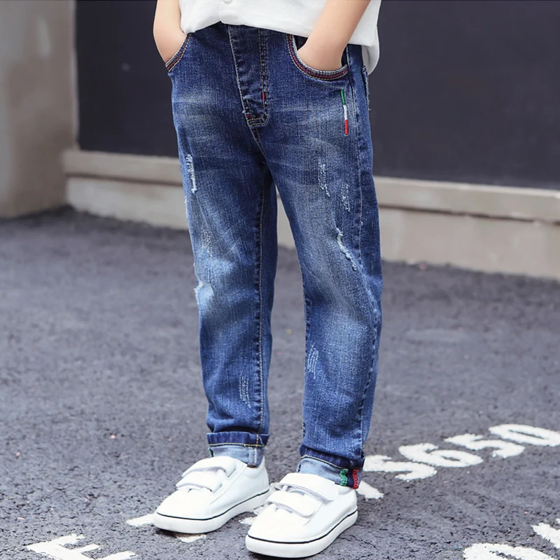 Afbeelding 3: IENENS Kids Jongens Jeans Mode Kleding Klassieke Broek Denim Kleding Kinderen Baby Boy Casual Bowboy Lange Broek 5-13Y