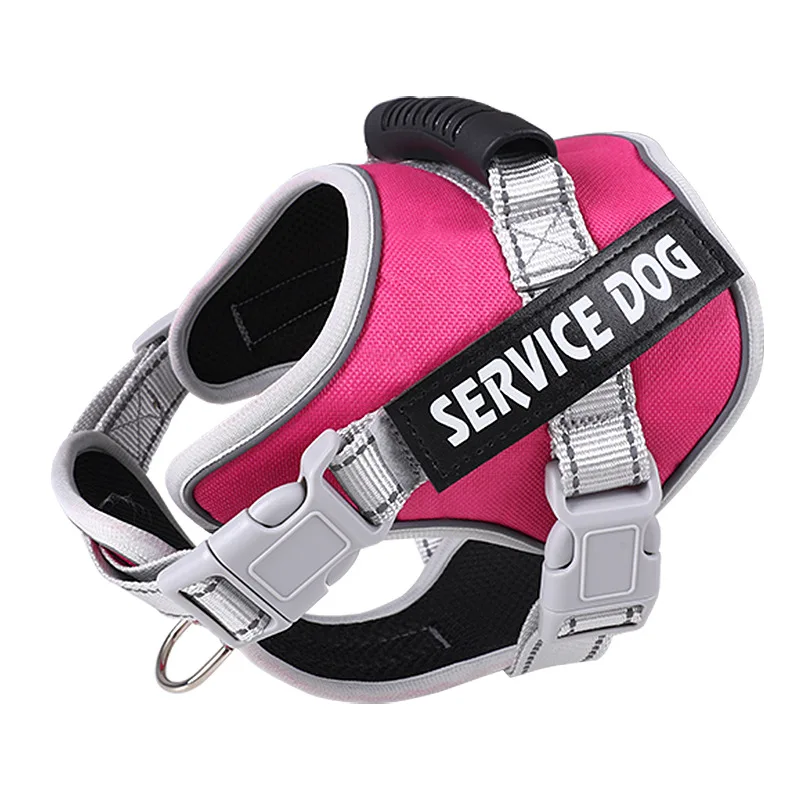 Large Service Dog Harness, Pet Control, Reflective Collar, Soft Vest, Removable Patches, Emotional Support Therapy, L-XXL