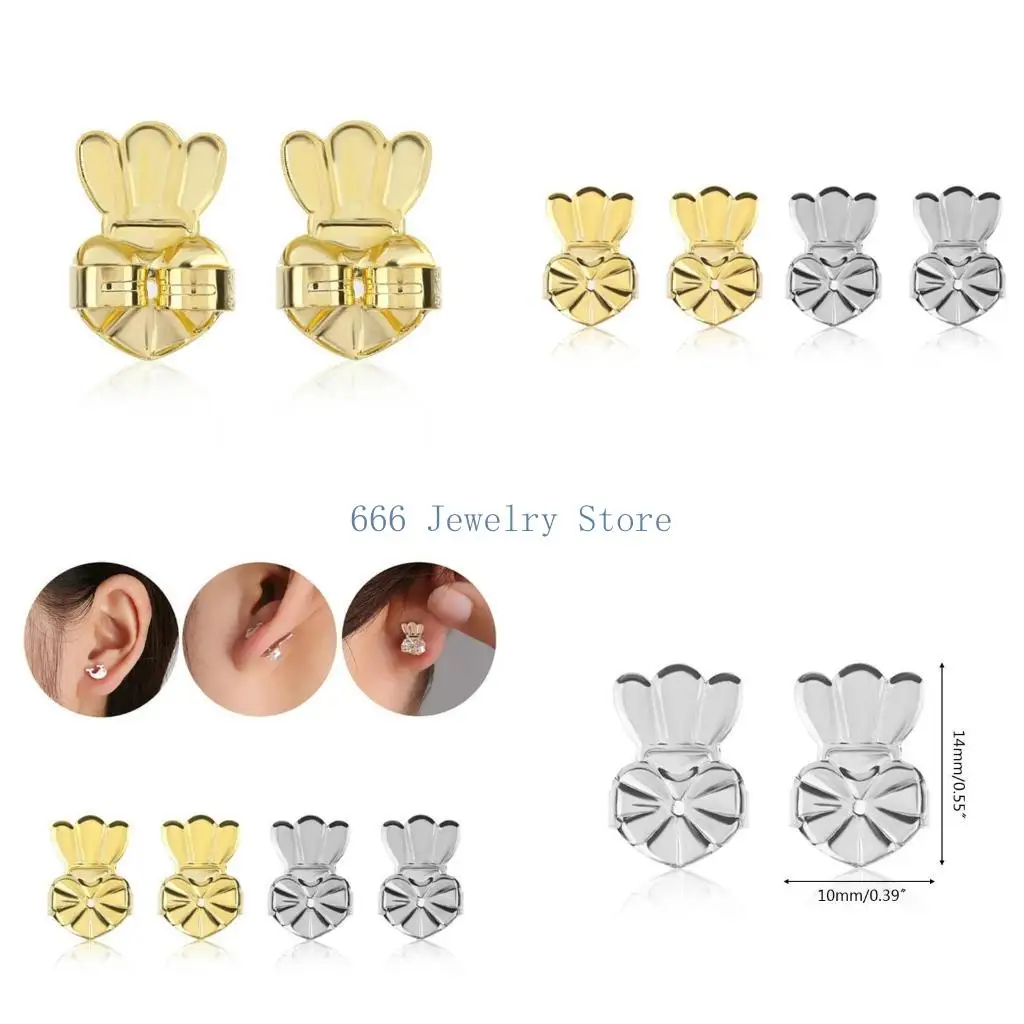 F2TD Crown Secure Earring Backs No Fading Comfort Earring Backs