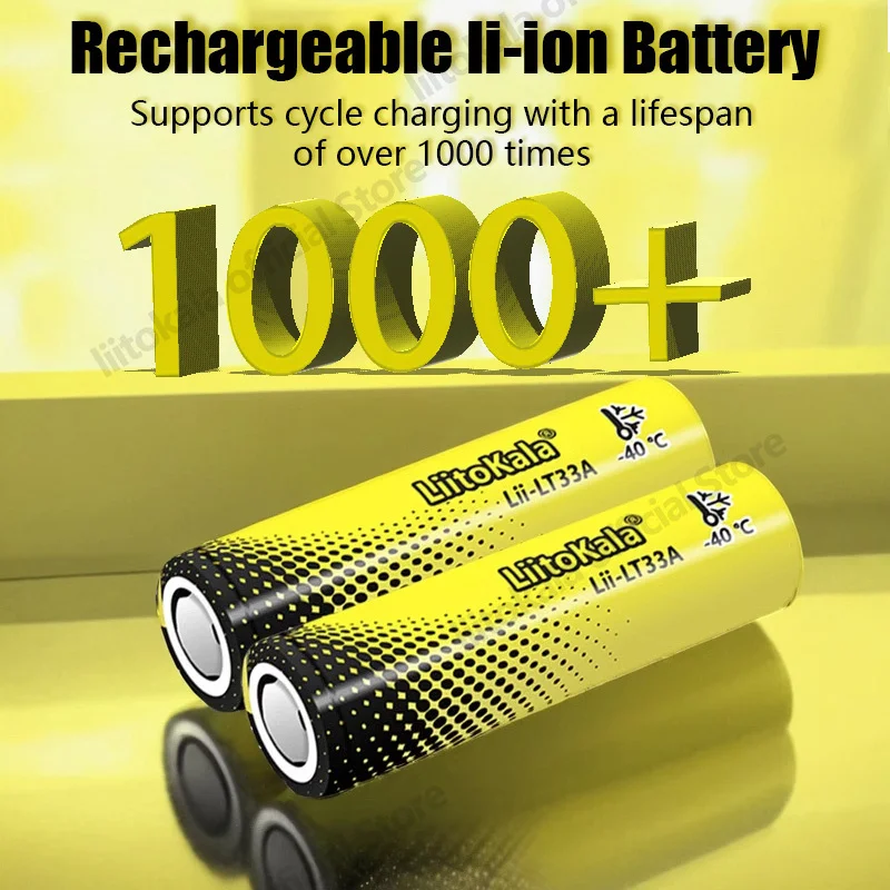 30PCS LiitoKala Lii-LT33A 18650 3300mah 3.7V Rechargeable Battery for -40° Low-temperature battery