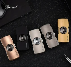 Funny Fidget Spinner Butane inflatable gas cigar Cigarette lighter Fashion jet Turbo torch flame grinding wheel Men Smoking Gift