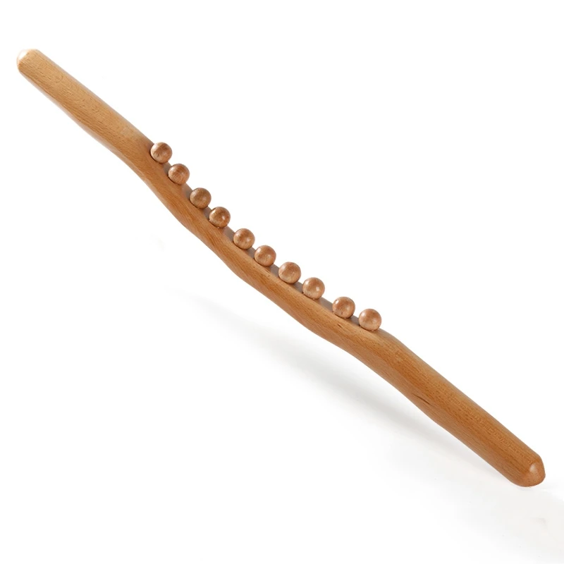 

Women's Wooden Yoga Stick Hunchback Corrector Open Back Massage Guasha Relaxation Stretching Tool for Back Pain Relief