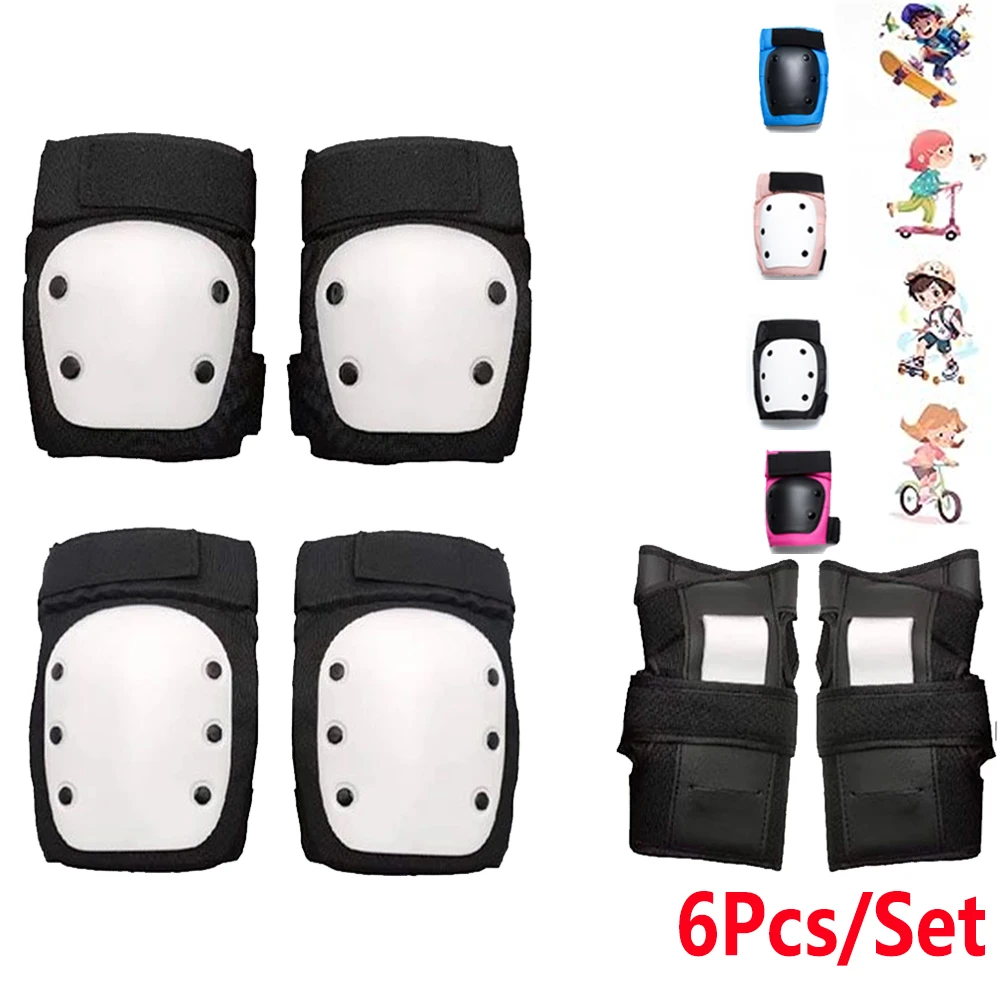 AliExpress RGGMQQ Adult/Kids Knee Pads Elbow Pads Wrist Guards 6 in 1 Protective Gear Set for Inline Roller Skating Skateboarding Scooter BMX etc.