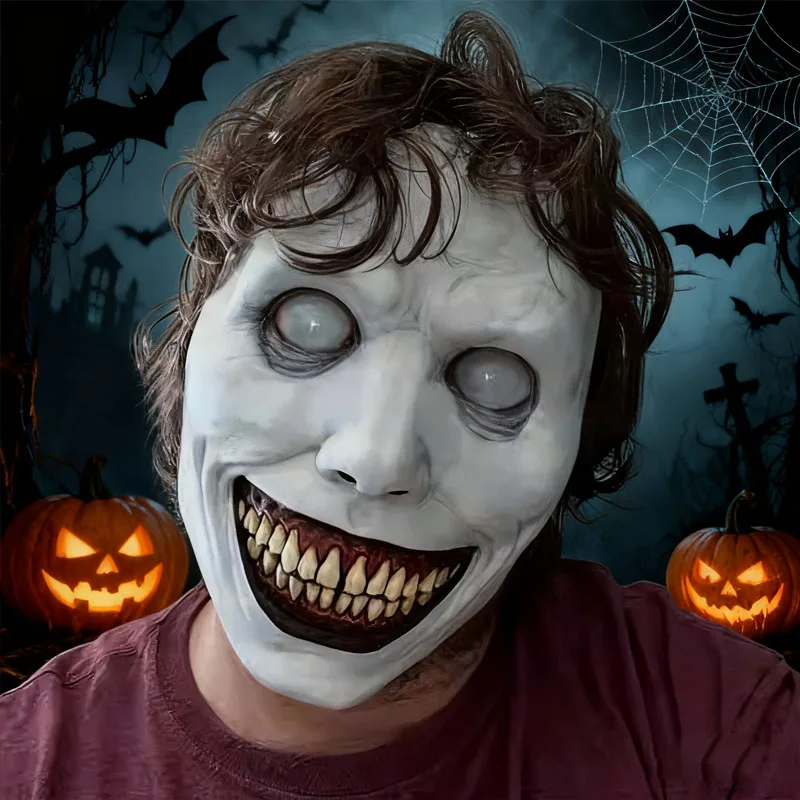 

Страшная маска на Хэллоуин, жуткий ужас, косплей, анфас, костюм, аксессуар для вечеринки, украшение дома с привидениями, реалистичная жуткая маска