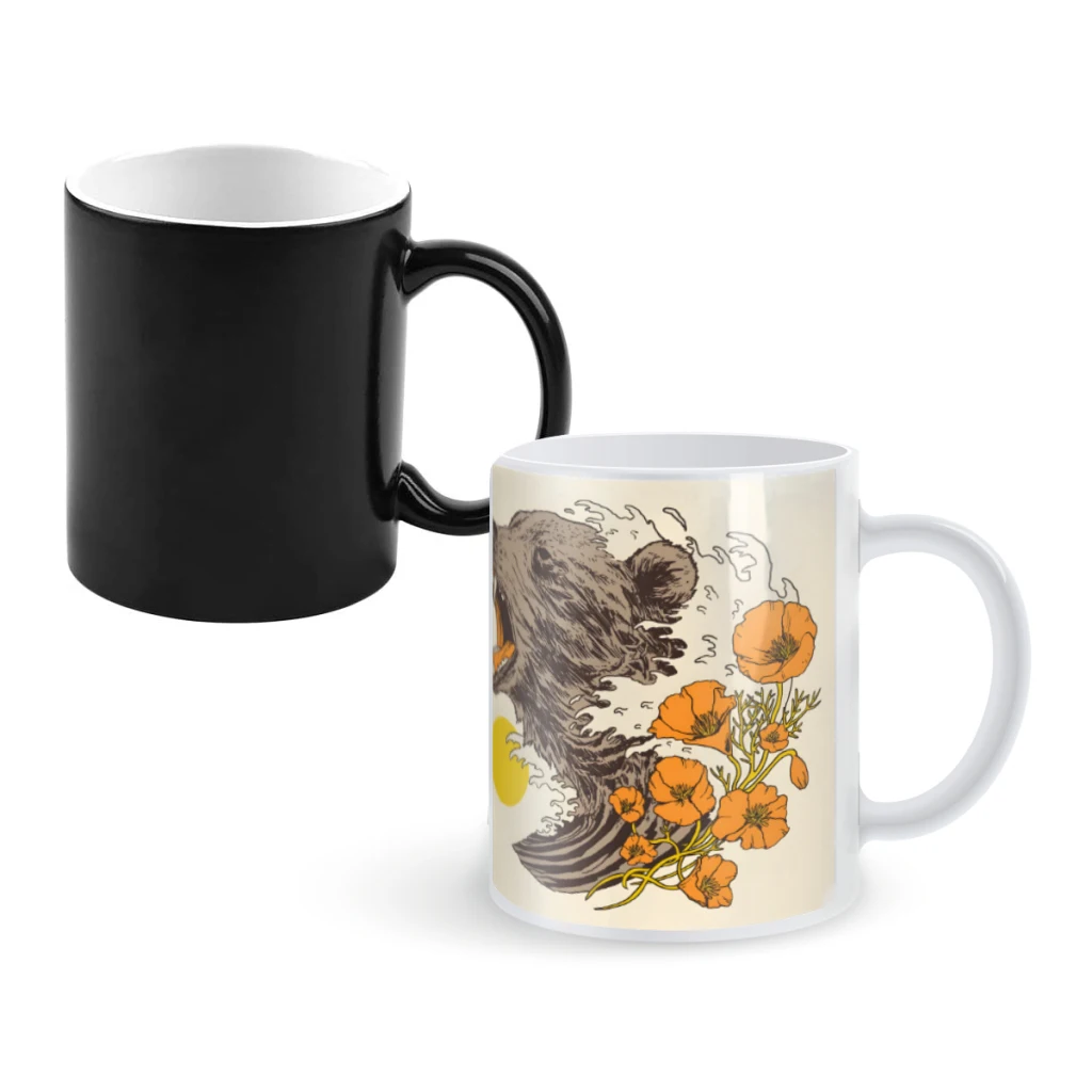 

Golden SunriseCoffee Mugs And Mug Creative Color Change Tea Cup Ceramic Milk Cups Novelty Gifts