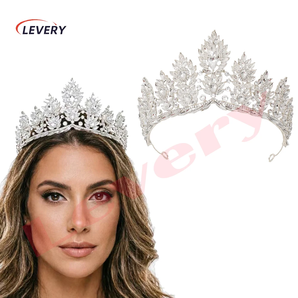 

Корона Levery 2026 для женщин, 8 см, высокая хрустальная тиара, корона богини для свадьбы, невесты, дня рождения