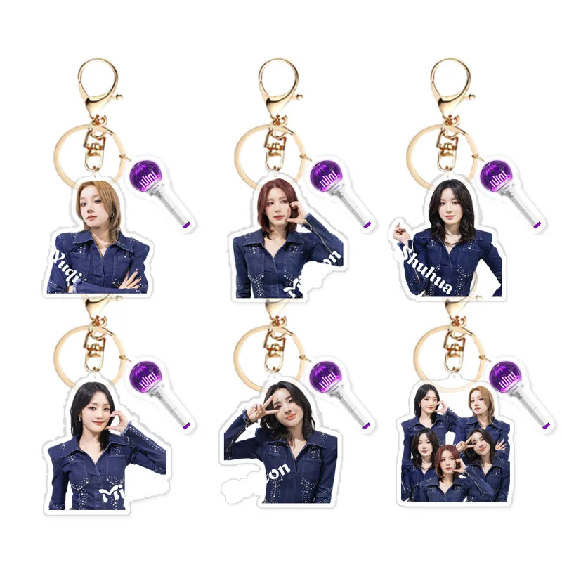 C (G) I-DLE New Album 2ND YUQI MINNIE Acrylic Keychain Pendant Week