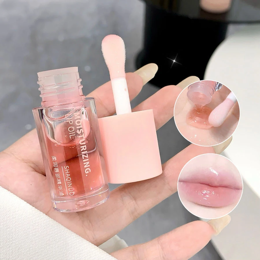 Lip Moisturizing Essence Oil Hydrating Lip Care Oil Reduce Dry Lines Plump Smooth Lips Long Lasting Nourishing Lip Gloss for Dry