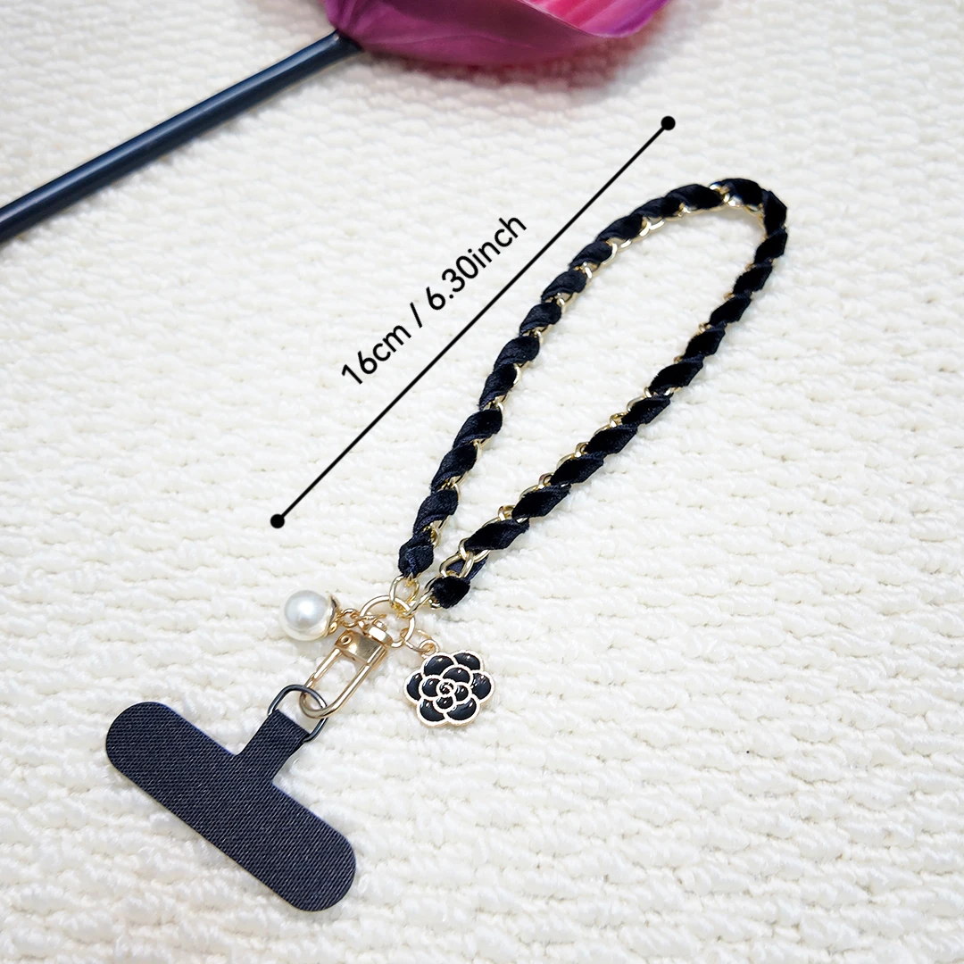 Golden Metal Phone Wrist Strap Universal Tether Tab Chain Multi-Purpose Accessories for Phones
