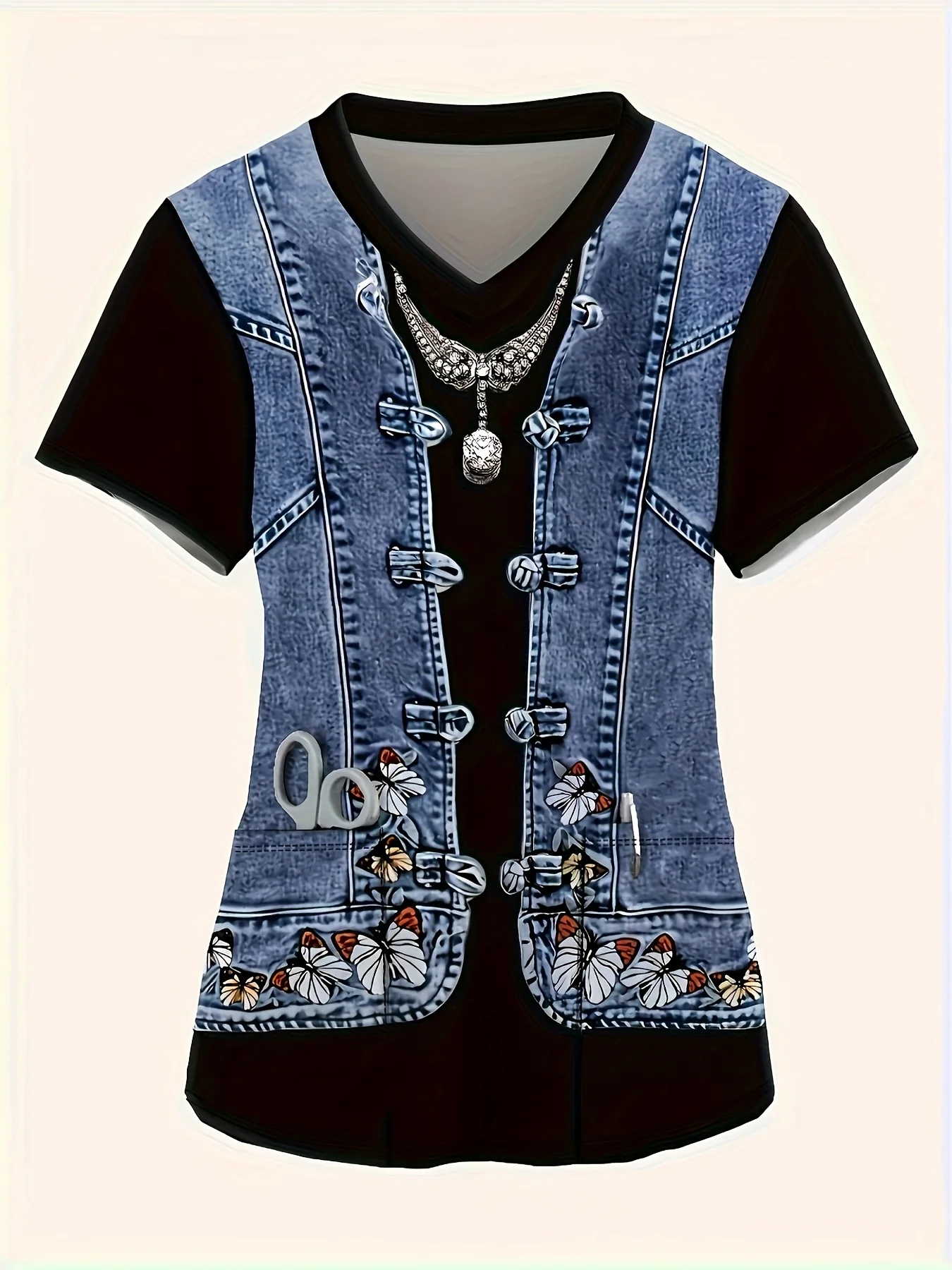 

Beautiful Surgical Uniforms Woman, Nursing,Fashionable, Creative, Short-sleeved Spring and Summer Season, Medical Clothes