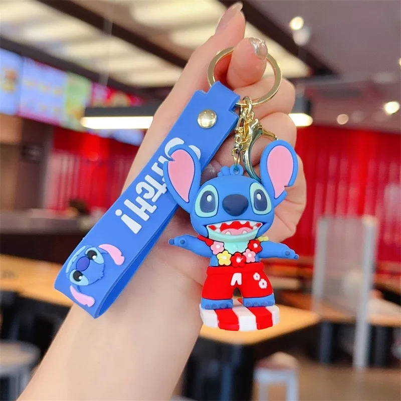 1/6pcs Lilo & Stitch Speelgoed Sleutelhanger Anime Stitch Cartoon Sleutelhanger Zoete Engel Keychians Vrouwen Auto Sleutelhanger meisje Verjaardagscadeau