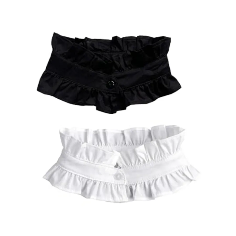 

Cotton Ruff Mock Collar Detacable Pleated alf Sirt Neck Dickey Collar Detacable Fake Collar Women