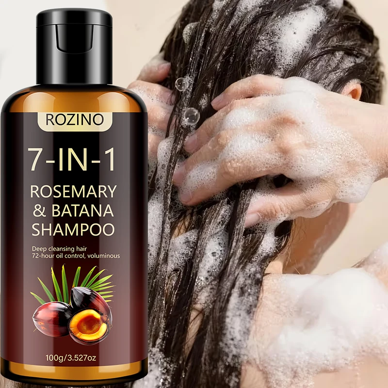 Rosemary Shampoo, with Dense, Warm Foam, Deeply Moisturizes and Cleanses Hair, Suitable for All Hair Types, Especially for Permed, Dyed, or Oily Hair, and Eliminates Frizz