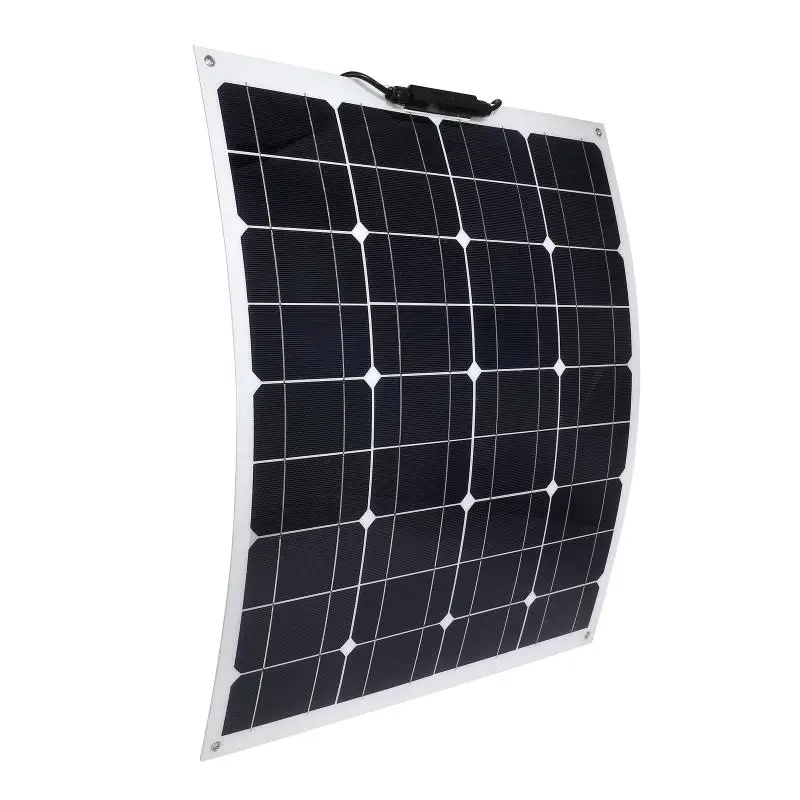 150W 18V Solar Panel Kit Complete PET Semi-flexible Monocrystalline Solar Board Home Outdoor DIY Battery Power with Controller